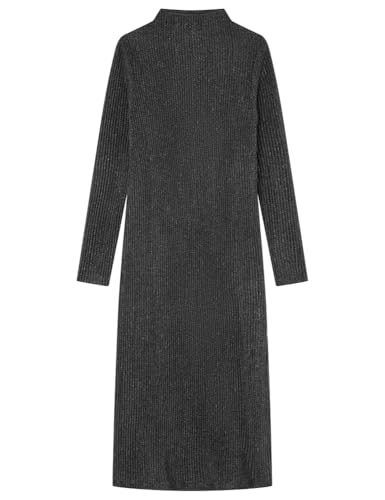 SPRINGFIELD Damen VestidomidiconcuelloPerkinsyaberturaenellateralinferior midi mit Perkins-Ausschnitt, Meliert, S von Springfield