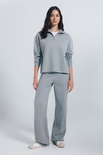 SPRINGFIELD Damen Wide Pants Overall Total Look, grau, Large von Springfield