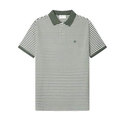 SPRINGFIELD Herren 10ic-Polo Rayas Poloshirt, grün grau, L von Springfield