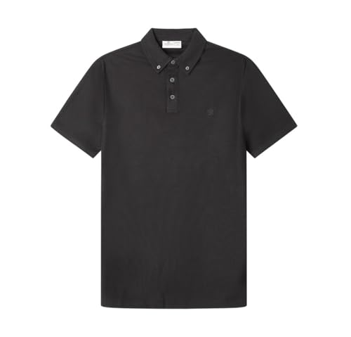 SPRINGFIELD Herren 5da-Polo Butt Down Poloshirt, Standardschwarz, L von Springfield