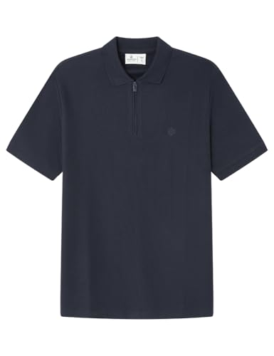 SPRINGFIELD Herren 5da-Polo Daily Zip Poloshirt, Marineblau, L von Springfield