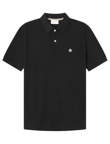 SPRINGFIELD Herren 5ic-Polo Bas Reg T9 V Poloshirt, Standardschwarz, M von Springfield