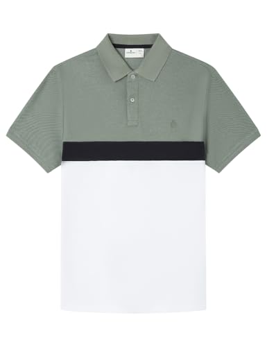 SPRINGFIELD Herren 7ic-Polo C&s OXF Poloshirt, grün grau, L von Springfield