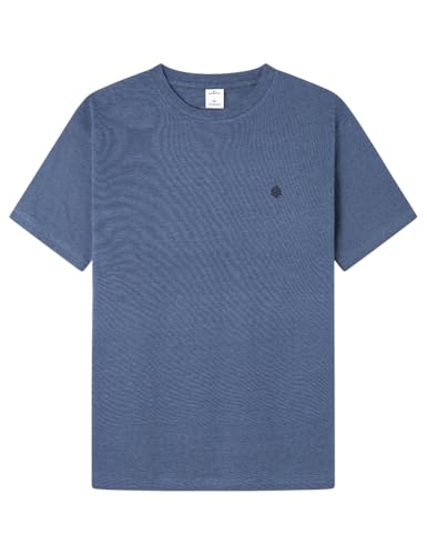 SPRINGFIELD Herren 9ba Camiseta Microstripes Yarndyed 1x1 Unterhemd, dunkelblau, S von Springfield