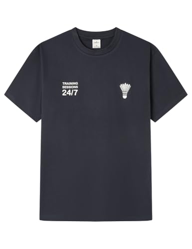SPRINGFIELD Herren Badminton 24/7 Ss Graphic T-Shirt. 100% Bci Cotton Baumwolle, blau, XL SPRINGFIELD Herren Badminton 24/7 Ss Graphic T-Shirt. 100% Bci Cotton Baumwolle, blau, XL von Springfield