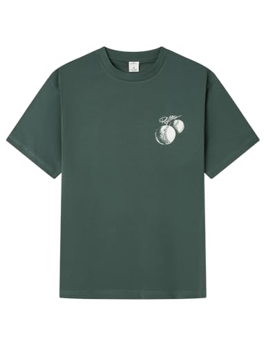 SPRINGFIELD Herren Baseball Ss Dark Graphic T-Shirt. 100% Bci Cotton Baumwolle, grün, S SPRINGFIELD Herren Baseball Ss Dark Graphic T-Shirt. 100% Bci Cotton Baumwolle, grün, S von Springfield