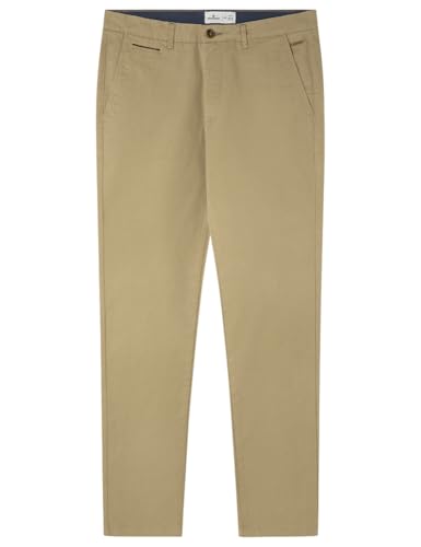 SPRINGFIELD Herren Basic Microprint Chino Slim-Hose, beige, 36 von Springfield