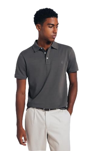 SPRINGFIELD Herren Basic Slim Ss Daily Polo with Tree Embroidery. 100% Bci Cotton Poloshirt, kaki, Large von Springfield
