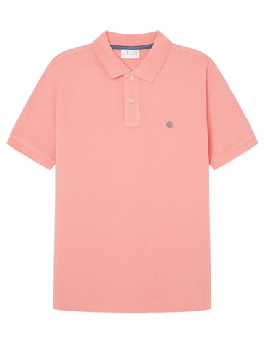 SPRINGFIELD Herren Basic piqué Polo Shirt Polohemd, Maroon_Print, XS von Springfield