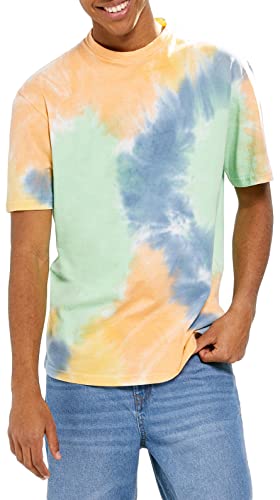 SPRINGFIELD Herren Batikmuster T-Shirt, Elfenbein, S von Springfield