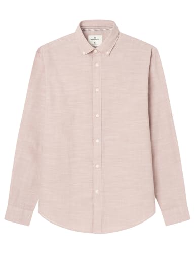 SPRINGFIELD Herren Camisa Cotton Slub Basic Hemd, Brauner Zucker, S von Springfield