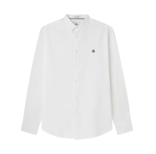 SPRINGFIELD Herren Camisa Oxford Basic Color Hemd, weiß Standard, M von Springfield