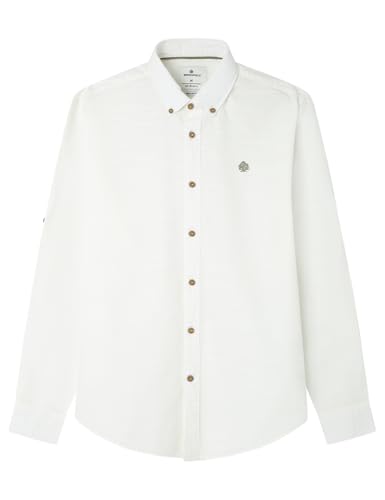 SPRINGFIELD Herren Camisa Slub Structure Solid Hemd, Elfenbein, M von Springfield