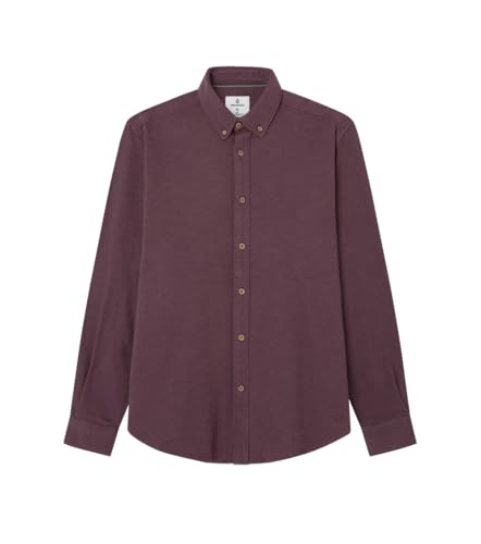 SPRINGFIELD Herren CamisaLsRústicaAlgodónPuntoColor Rustikales Strick, Standardwein, M von Springfield