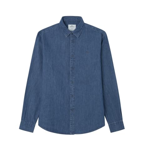 SPRINGFIELD Herren Camisavaqueracolorbásica Jeanshemd, Maritimes Blau, L von Springfield