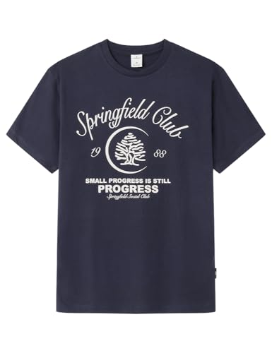 SPRINGFIELD Herren Camiseta Club Mc Unterhemd, dunkelblau, L von Springfield
