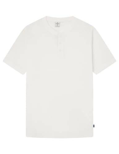 SPRINGFIELD Herren Camiseta Reconsider Henley Slub Unterhemd, Ivory, XL von Springfield