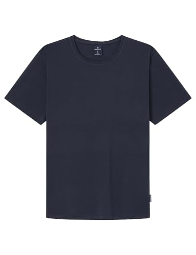 SPRINGFIELD Herren Camiseta de Con Cuello Redondo Basic-T-Shirt aus Baumwoll-Lycra, Maritimes Blau, L von Springfield