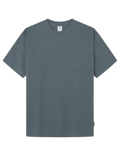 SPRINGFIELD Herren Camiseta de Manga Corta 'Daily Structure' Unterhemd, Zementblau, XS von Springfield