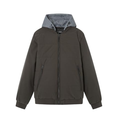 SPRINGFIELD Herren CazadoreBomberconcapucha Wattierte Bomberjacke mit Abnehmbarer Kapuze, bunt, S von Springfield