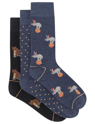 SPRINGFIELD Herren Circus Pack Packung mit 3 Socken, blau, 39-42 von Springfield
