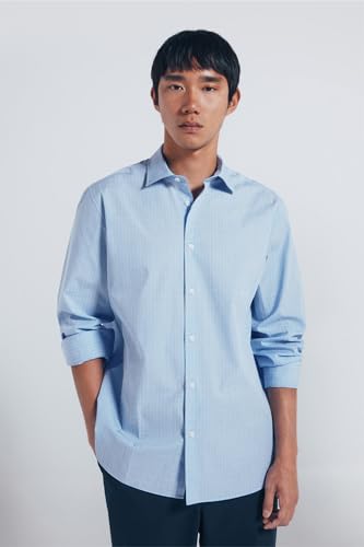 SPRINGFIELD Herren Daily Checks Popelin Shirt Kariertes Hemd, blau, L von Springfield