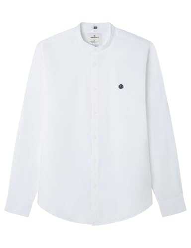 SPRINGFIELD Herren Daily Refresh Estructura Mao Hemd, weiß Standard, M von Springfield