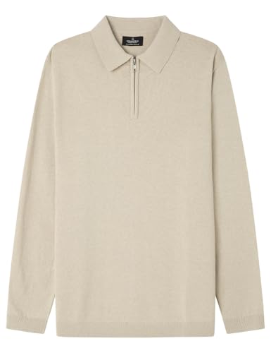 SPRINGFIELD Herren Gg12 Half Zipper Polo Pullover Poloshirt, Sandfarben, XX-Large von Springfield