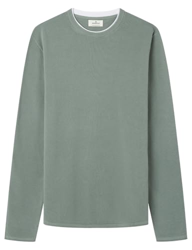 SPRINGFIELD Herren Gg12 Knit Structure Double Collar Basic-Pullover, grün, XX-Large SPRINGFIELD Herren Gg12 Knit Structure Double Collar Basic-Pullover, grün, XX-Large von Springfield