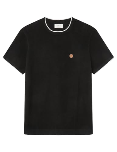 SPRINGFIELD Herren Jersey de Cuello Mao Structure Daily Gg12 Pullover Reißverschluss, Standardschwarz, L von Springfield