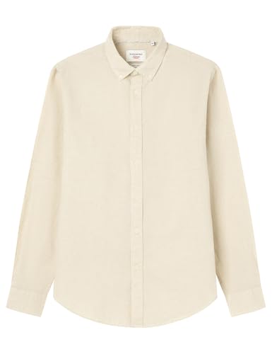 SPRINGFIELD Herren Linen Basic European Flax Hemd, Standard-Beige, L von Springfield