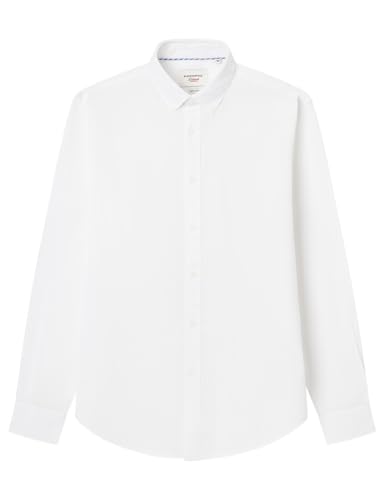 SPRINGFIELD Herren Linen Basic European Flax Hemd, weiß Standard, S von Springfield