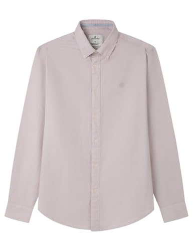 SPRINGFIELD Herren New Structure Shirt with Tree Embroidery Strukturhemd, Rosa, S von Springfield