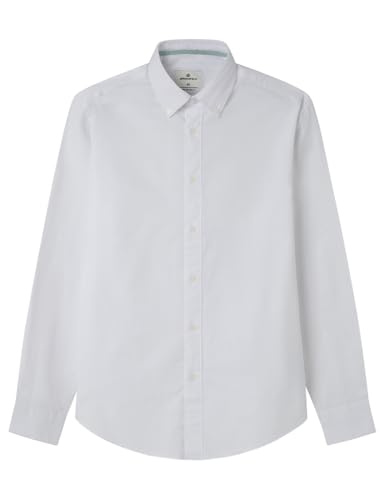 SPRINGFIELD Herren New Structure Shirt with Tree Embroidery Strukturhemd, weiß, XS SPRINGFIELD Herren New Structure Shirt with Tree Embroidery Strukturhemd, weiß, XS von Springfield