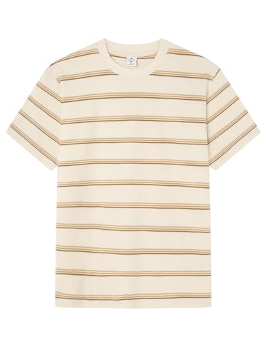 SPRINGFIELD Herren Camiseta de Rayas Structure Gestreiftes T-Shirt, karamell, XL von Springfield