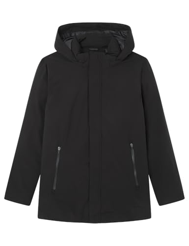 SPRINGFIELD Herren ParkitaTechPuffedconcapuchadesmontable Jacke, Standardschwarz D, L von Springfield