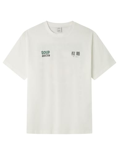 SPRINGFIELD Herren Ramen Ss Graphic T-Shirt. 100% Bci Cotton Baumwolle, Elfenbein, L SPRINGFIELD Herren Ramen Ss Graphic T-Shirt. 100% Bci Cotton Baumwolle, Elfenbein, L von Springfield