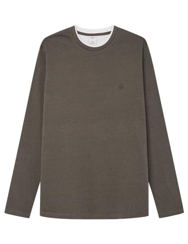 SPRINGFIELD Herren Reconsider Langarmshirt mit Langen Ärmeln T-Shirt, MEDIUM_Khaki, S von Springfield