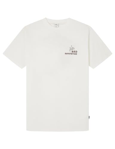 SPRINGFIELD Herren Reconsider Short Sleeve with Bike Print On Chest and Back T-Shirt, Ivory, M SPRINGFIELD Herren Reconsider Short Sleeve with Bike Print On Chest and Back T-Shirt, Ivory, M von Springfield