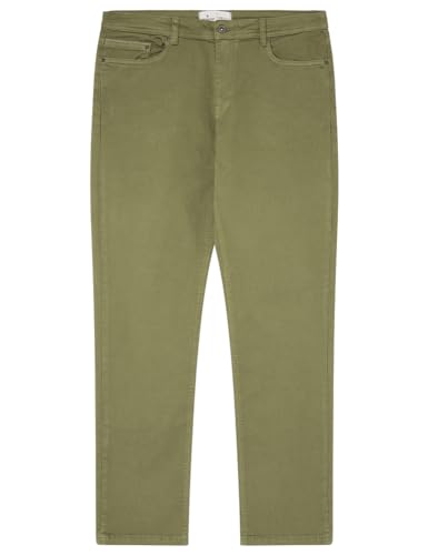 SPRINGFIELD Herren Regular fit Coloured Washed 5-Pocket Trousers Anzughose, MEDIUM_Khaki, 36 von Springfield