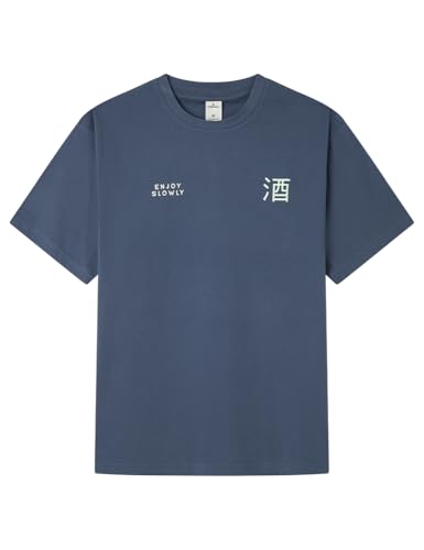 SPRINGFIELD Herren Sake Ss Grpahic T-Shirt.100% Bci Cotton T-Shirt aus Baumwolle, blau, XS SPRINGFIELD Herren Sake Ss Grpahic T-Shirt.100% Bci Cotton T-Shirt aus Baumwolle, blau, XS von Springfield