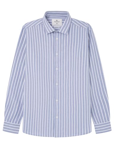 SPRINGFIELD Herren Striped Pinpoint Shirt Hemd, Light_Blue, S von Springfield