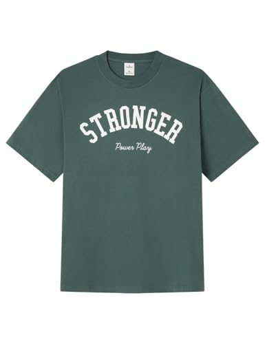 SPRINGFIELD Herren Stronger Crack Ss Graphic T-Shirt. 100% Bci Cotton Baumwolle, grün, S SPRINGFIELD Herren Stronger Crack Ss Graphic T-Shirt. 100% Bci Cotton Baumwolle, grün, S von Springfield