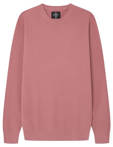SPRINGFIELD Herren Textured Colour Jumper Polo-Pullover, PINK, L von Springfield