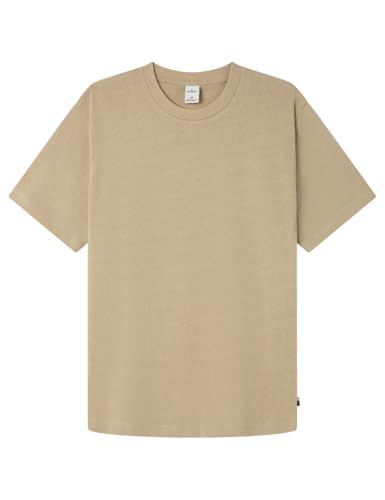 SPRINGFIELD Herren Textured Plain Ss T-Shirt. 100% Bci Cotton Baumwolle, beige, M SPRINGFIELD Herren Textured Plain Ss T-Shirt. 100% Bci Cotton Baumwolle, beige, M von Springfield
