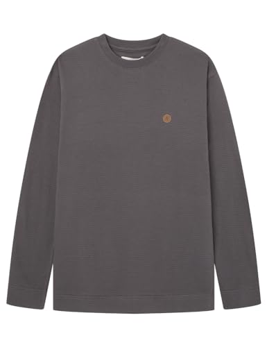 SPRINGFIELD Herren Textured T-Shirt, Dark_Grey, L von Springfield