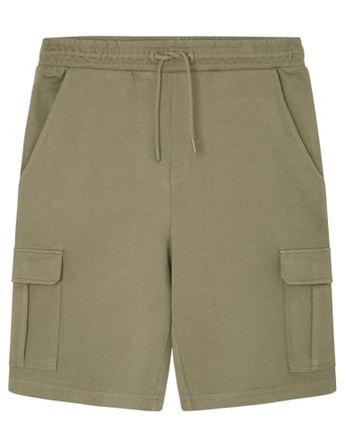 SPRINGFIELD Herren Überdenken French Terry Cargo Bermuda with Logo Tree Embroidered T-Shirt, BEIGE, M von Springfield