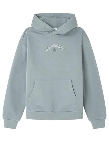 SPRINGFIELD Jungen Basic Hoodie with Logo Bedruckter Kapuzenpullover, blau, 11-12 Jahre SPRINGFIELD Jungen Basic Hoodie with Logo Bedruckter Kapuzenpullover, blau, 11-12 Jahre von Springfield