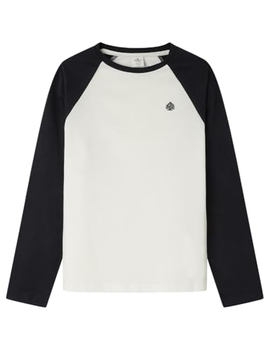 SPRINGFIELD Jungen Basic Raglan Long Sleeve T-Shirt Langarmshirt, blau, 7-8 Jahre von Springfield