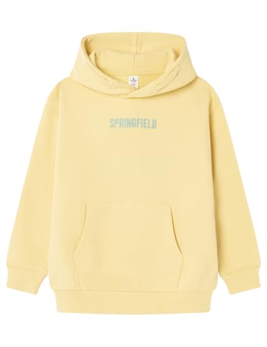 SPRINGFIELD Jungen Sudadera Capucha Rombo Kapuzenpullover, Mittleres Gelb, 12 Jahre von Springfield